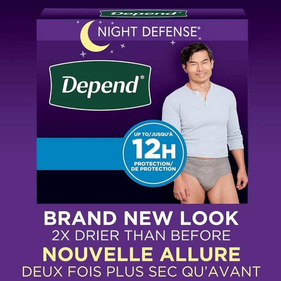 Depend Night Defense Adult Incontinence Underwear for Men, Disposable, XL, 48 - Picture 6 of 9